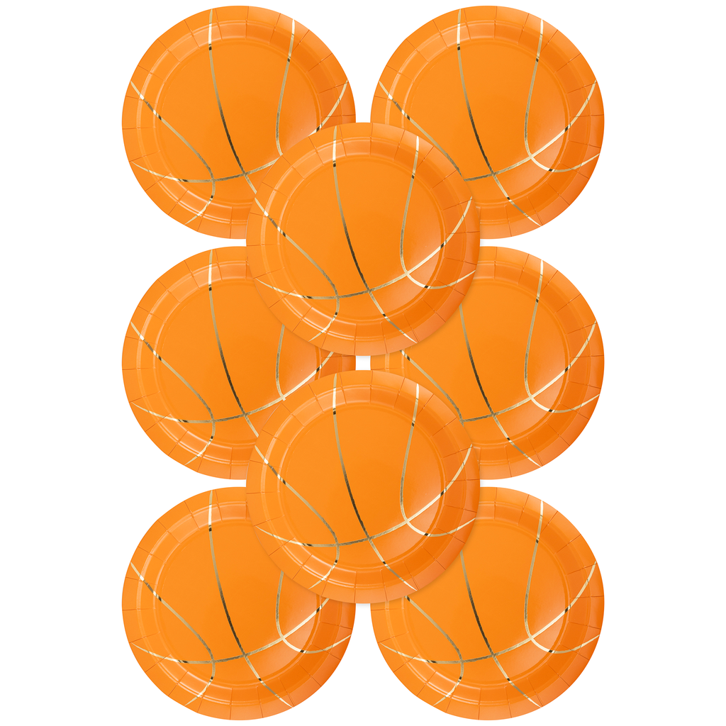 9" Basketball Paper Plate