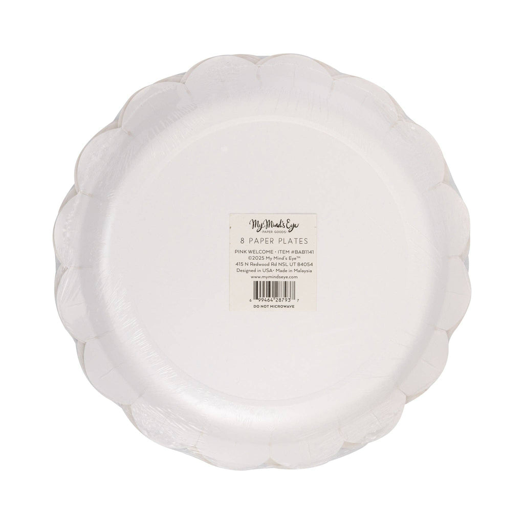Welcome Baby Pink Plate