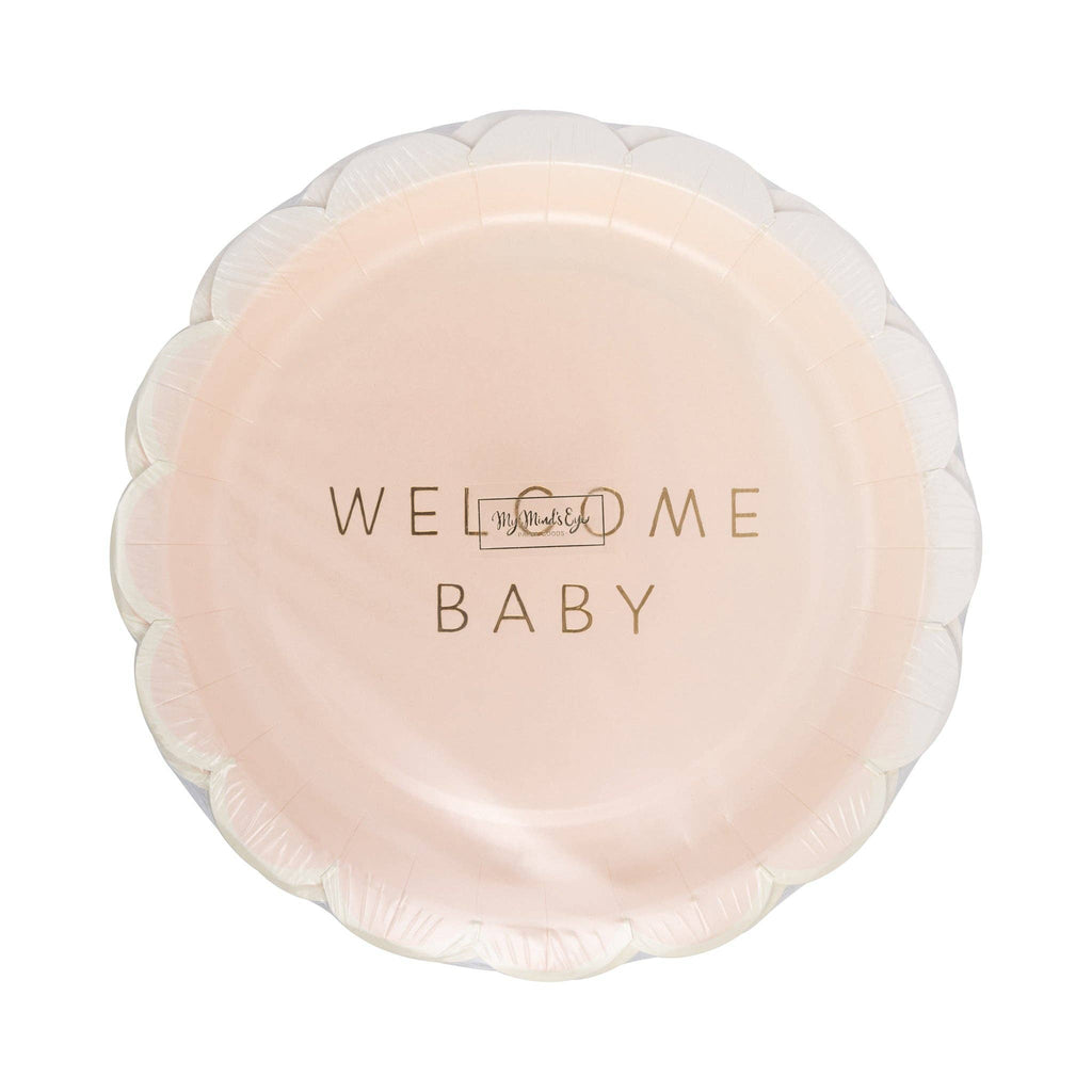 Welcome Baby Pink Plate
