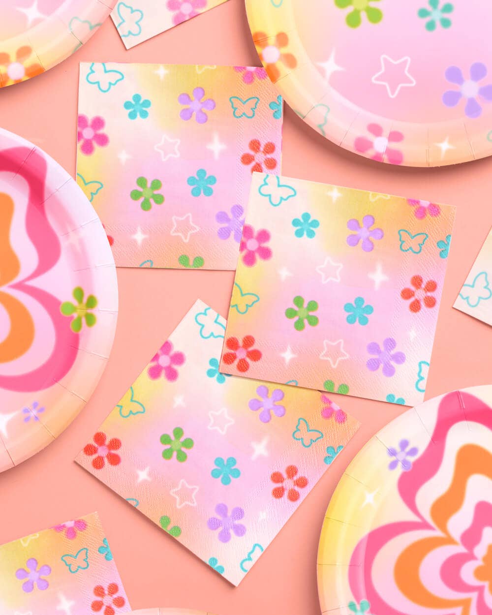 Butterfly Dream Napkins - 25 printed napkins, Groovy, 70s, y2k