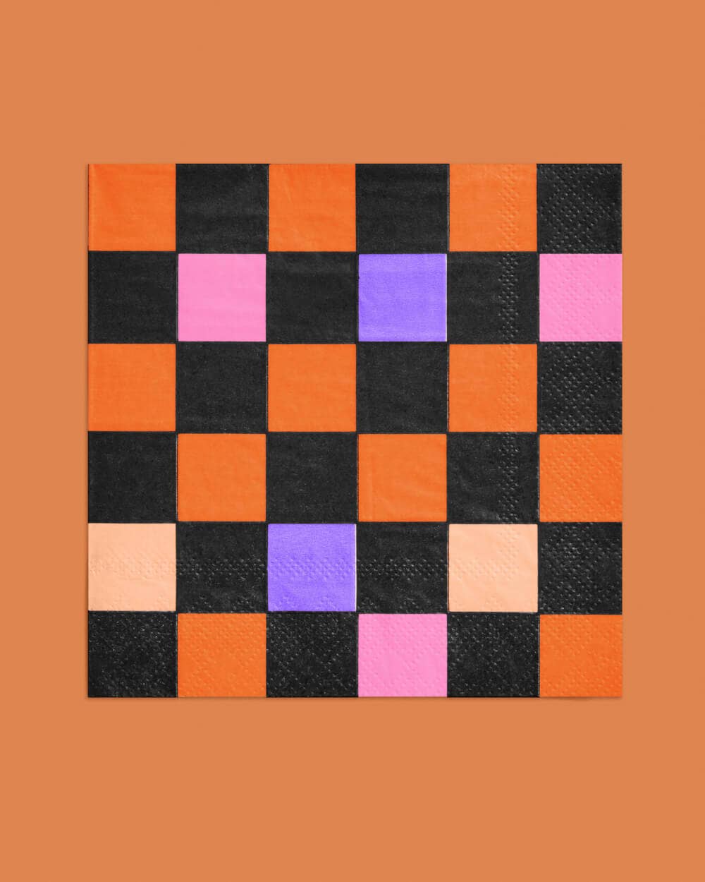 Halloween Napkins - 50 paper napkins, ghosts, checker, pink