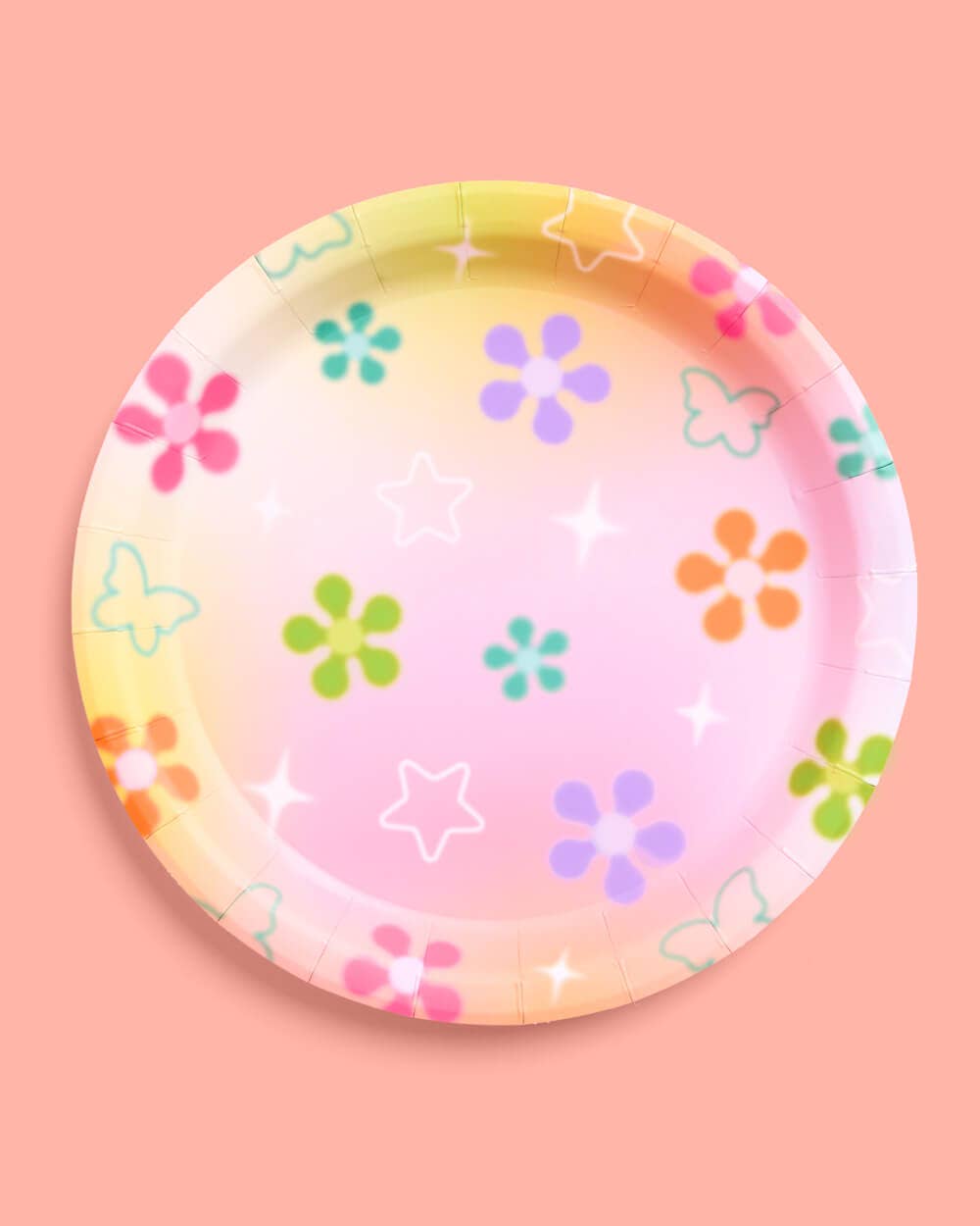 Butterfly Dreams Plates - 24 paper plates, Groovy, 70s, Y2K