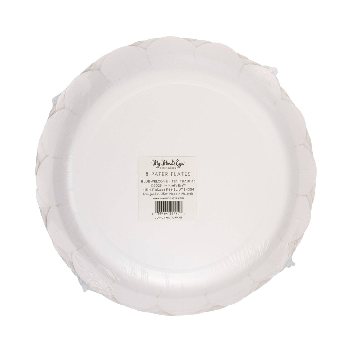 Welcome Baby Blue Plate