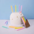 PHD 6ct Rainbow Spiral Candles with Holders