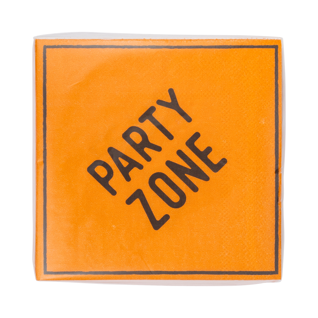 Construction Sign Paper Cocktail Napkin