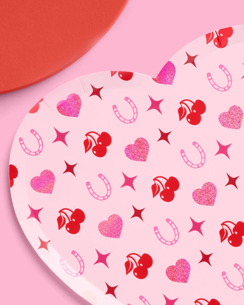 Lucky in Love Plates - 24 9" paper plates, Bachelorette Party, Galentine's, VDAY