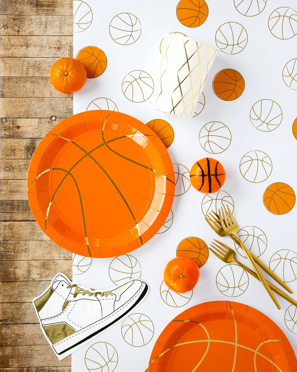 9" Basketball Paper Plate