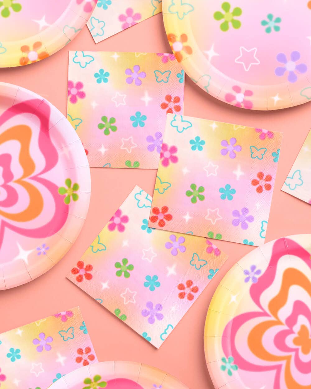 Butterfly Dream Napkins - 25 printed napkins, Groovy, 70s, y2k