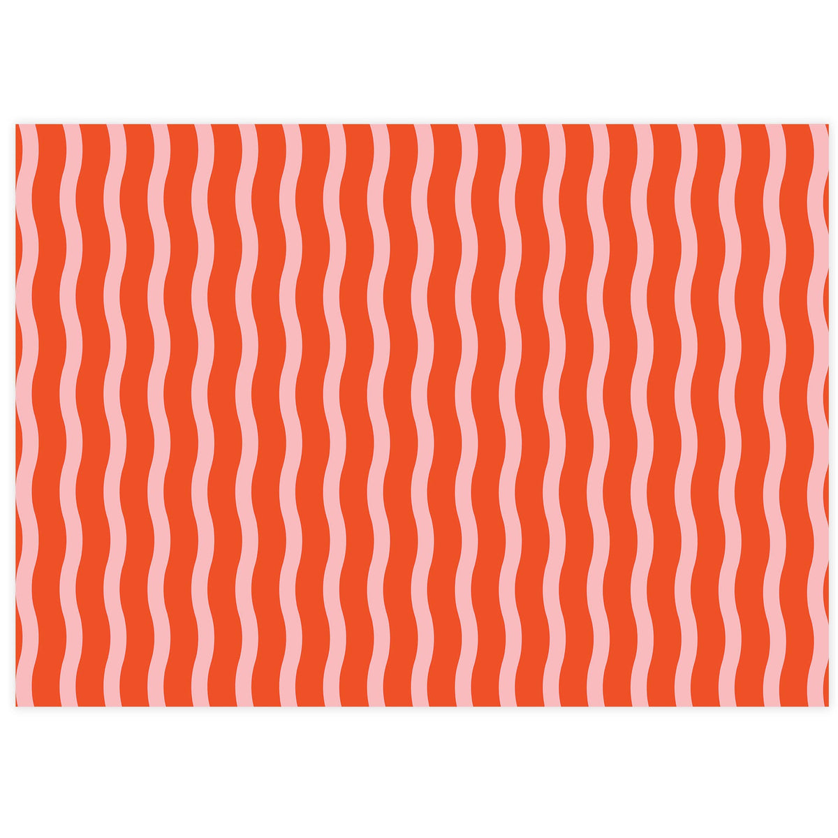 Tangy Red Fussy Stripe Tissue Paper